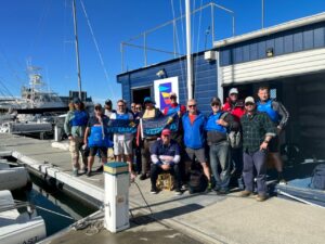 A group of Saltwater Veterans enjoying one of our Front Line Sailing 'Discover Sailing' days
